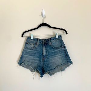 Luck Brand // Medium Wash // Distressed // Denim Shorts // Mid Rise // 00 or 24